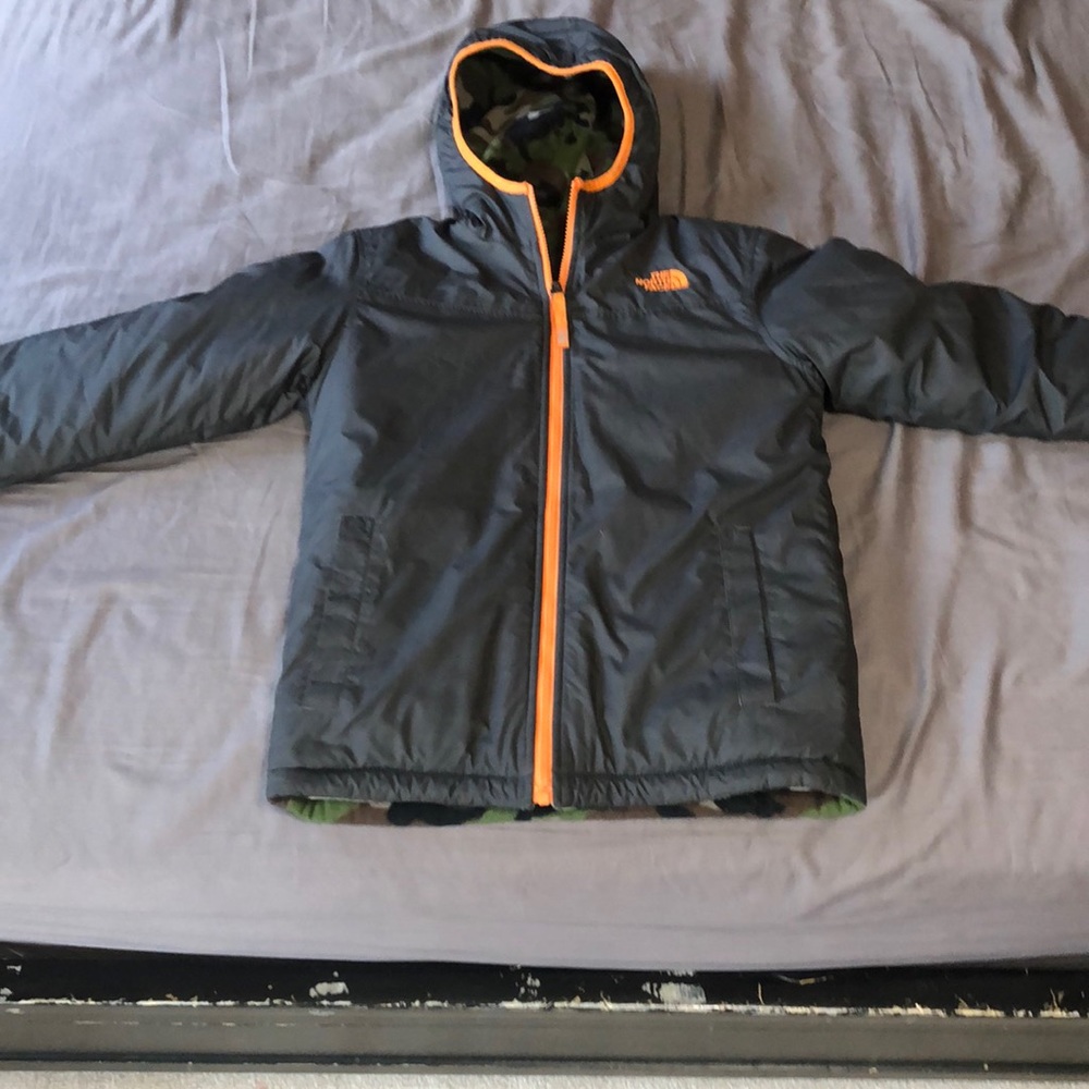 The North Face puffer jacket.